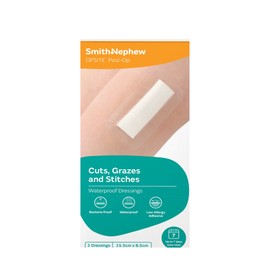Smith & Nephew Opsite Post-Op Waterproof Dressing 15.5 x 8.5cm 2 Pack
