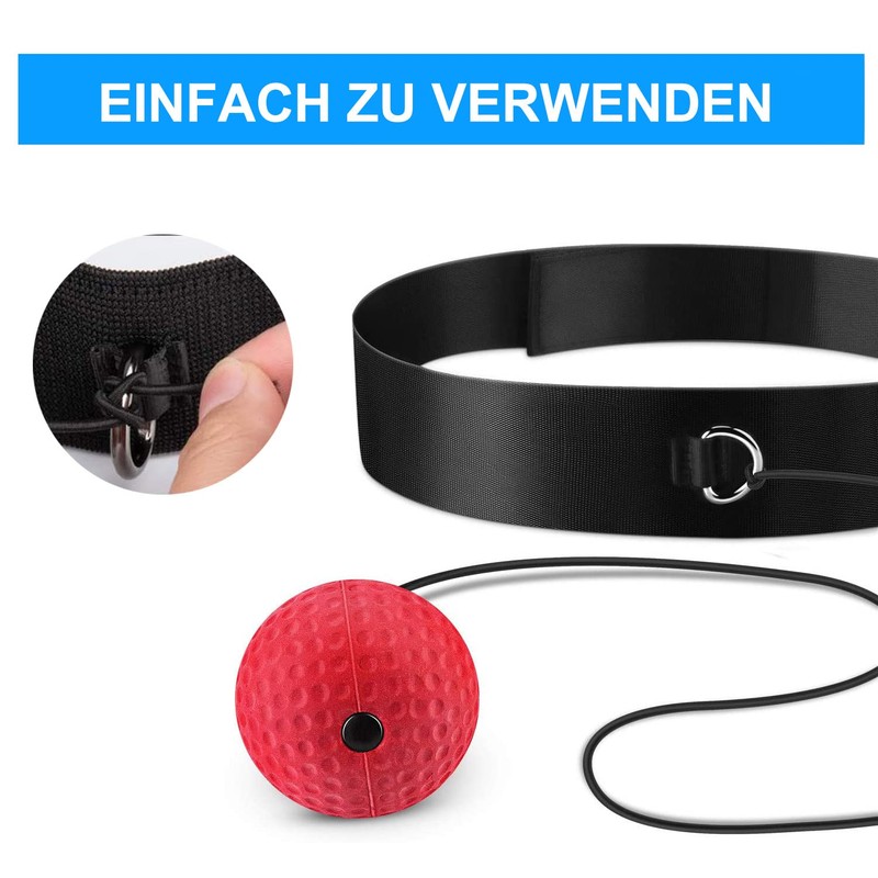 sinzau Reflex Ball Boxing Training Ball with Headband 3 Levels