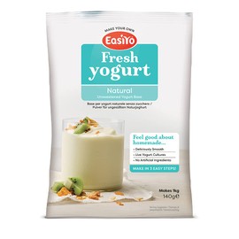 EasiYo Natural Plain Flavour Yogurt - Each Sachet makes 1kg - For use with EasiYo Yoghurt Makers - 3 Pack