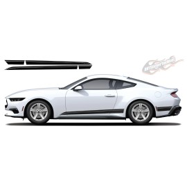 ANYStickerYouWant x2 Coast Side Stripe Vinyl Decals Fits Ford Mustang GT/Ecoboost 2024