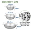 Set of 3 Stainless Steel Colander, 1/3/5Quart, Metal Sink Colander