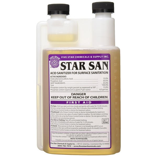 Five star Star San Acid Sanitizer for Surface Sanitation, 32oz