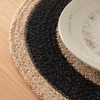 Set of 2 Round Jute Natural Handmade Placemats 38x38cm