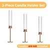 Gold Hurricane Candle Holders for Candlesticks, Set of 3, Tall