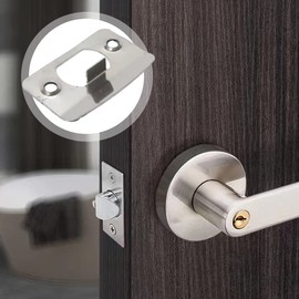 3 Pcs Door Strike Plate Stainless Steel Door Latch Strike Plate D Shaped Latch Plate Door Striker Keep Plate for Mortice Door Latch