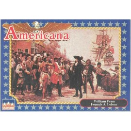 WILLIAM PENN FOUNDS A COLONY #192 -- 1992 Americana Historical Trading Card