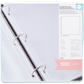 We R Memory Keepers 12x12 Page Protector Sleeve Set Includes 100 Pages, Non-Glare, Compatible with Most 3 Ring Albums, Perfect for Scrapbooking & More