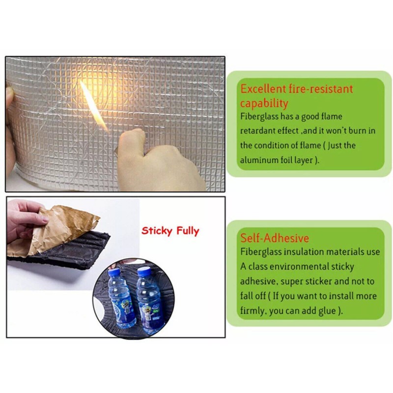 Car Insulation Self-Adhesive Fireproof Sound Deadener Heat Insulation Mat Car