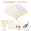 FVBKCOT 2 Pieces White Wedding Fans, Hand Fan Folding, Folding