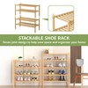 ROMGUAR CRAFT 5 Tier Bamboo Shoe Rack for Closet Free