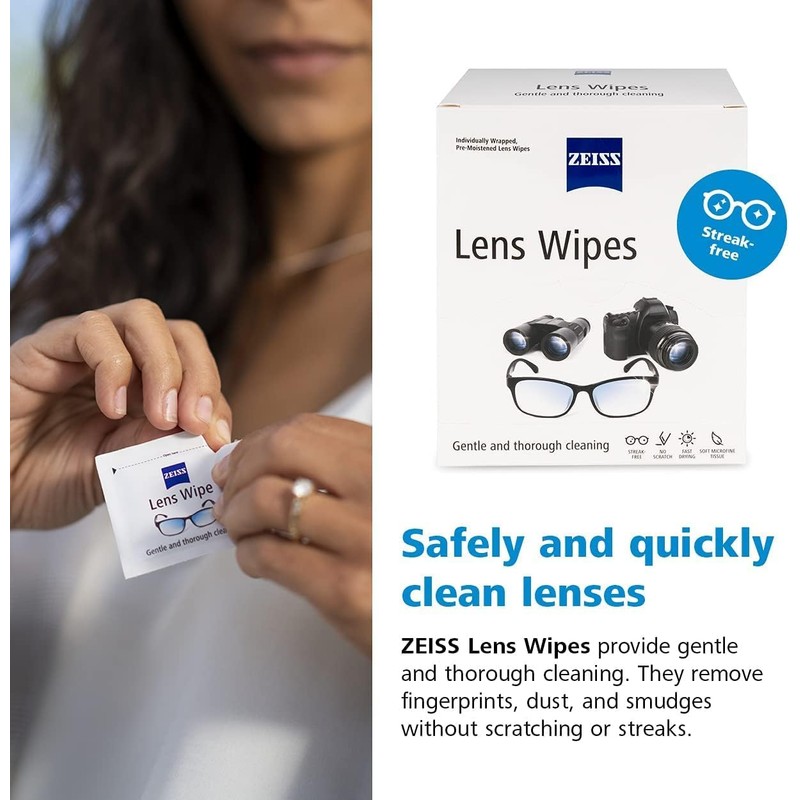 ZEISS Lens Wipes Pack of 250 Individuly Wrapped Wipes