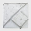 Petite Piccolo Super-soft Muslin Hooded Baby Towel and Washcloth Set