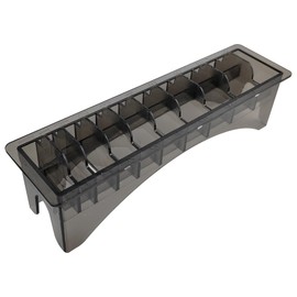 Clipper Guard Holder Organizer,Clipper Comb Holder Case,Grid Base Box For Universal Hair Clippers Limit Comb,Storage for Clipper Guards,Fit Well and Easy to Store Away When Done Using (Grey, L)