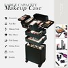 CHUANGJIN Particle Rolling Makeup Train Case Professional Cosmetic Trolley Large
