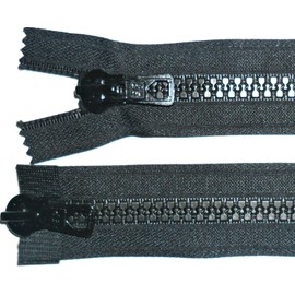 ZIPS Black Chunky Teeth Plastic Two Way Open END, Numb 8 Heavy Duty (26" to 32") (30 inches)