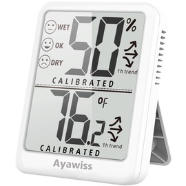 Ayawiss Room Thermometer Indoor Hygrometer Humidity Meter Humidity Gauge Digital Temperature and Humidity Sensor Monitor for Home Office House Pets Plants