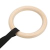 Gym Rings, Wooden 330lbs Capacity Pull Up Exercise Rings for