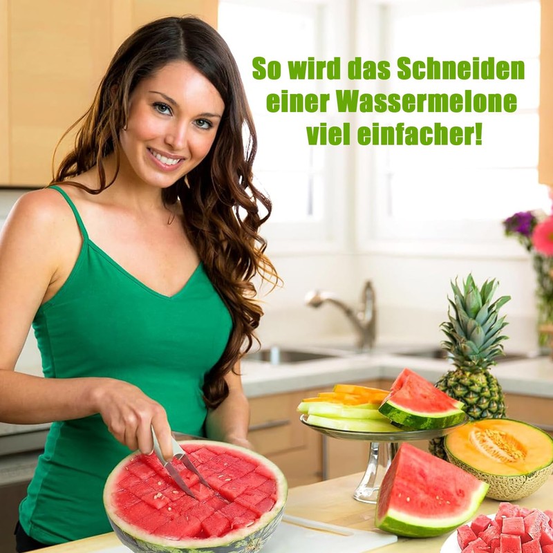 Norhogo 3-in-1 Watermelon Fork Cutter, Watermelon Cutter with Melon Cutter