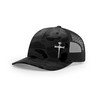 Men's Christian Faith Cross Nails Embroidered Mesh Back Trucker Hat,
