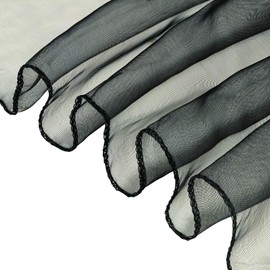 Trimming Shop Black Organza Sashes Chair Cover Assorted Colour Fuller Bow Ribbon for Wedding, Banquet, Birthday, Event Decoration, 17cm x 280cm, 25pcs