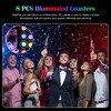 Pack of 8 LED Coasters, Colourful LED Coasters, Luminous with