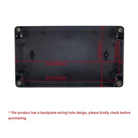LeMotech ABS Junction Box Plastic Project Case Outdoor IP65 Waterproof Dustproof Plastic Box Black 6.2 x 3.5 x 2.3 inch(158 x 90 x 60 mm)(Pack of 2)