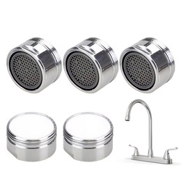 5 Pieces Tap Filter,Tap Aerator,Faucet Aerator,Replacement Insert Tap Spout Aerator 24MM Faucet Bubbler Filter,Water Saver Spout Filter for Kitchen Sink,Bathroom,Restaurant(Silver)