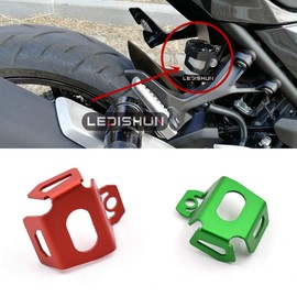 LEDISHUN Motorcycle Rear Brake Oil Cup Cover, Cnc Aluminum Rear Brake Protector Tank Protective Case, Fit For Kawasaki X300 V ERSYS NINJA400 Z400 Z900 Z650 Z250 Z300 NINJA250 NINJA300 2017-2021