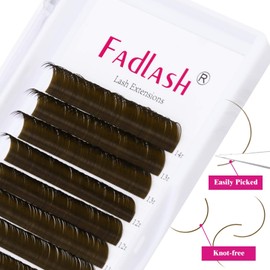 Eyelash Extensions D Curl Individual Lashes 0.15 Mixed Tray 8-14mm Brown Lash Extensions Supplies Classic Eyelashes Professional Salon Use (0.15-D, 8-14mm Mix)