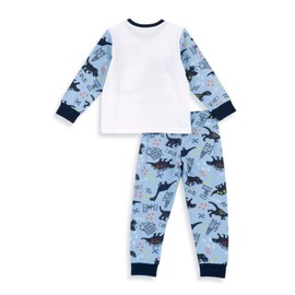 Chicco Boys Dragon Long Sleeve Cotton Pyjamas, White