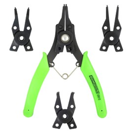 OEMTOOLS 25012 4 in 1 Combination Snap Ring Pliers Set, Heavy Duty, Industrial Grade Professional Snap Ring Pliers, Automotive Tools, Colors May Vary