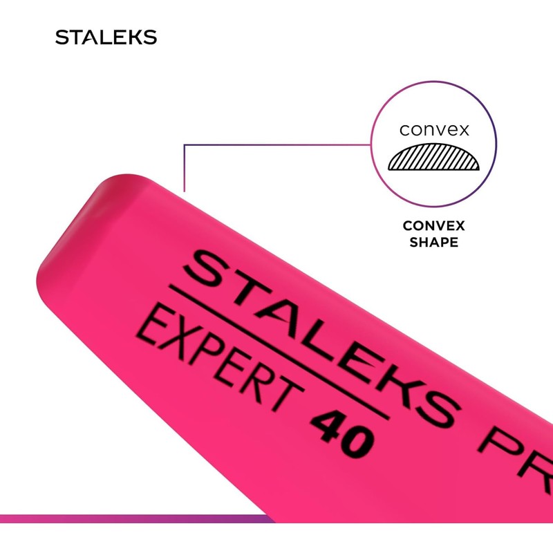 Staleks Pro EXPERT 40 Slanted Plastic Crescent Nail File BASE
