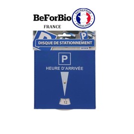 BEFORBIO ® - 1 parking disc made of high-quality faux leather, 15 x 15 cm, French company