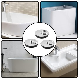 WKRTDY Rubber Drain Plugs, Pack of 3, 41-40 mm Sink Plugs with Hooks, Sink and Drain Plug for Kitchen and Bathroom, Practical Drain Stopper Plug for Bathtubs and Sinks