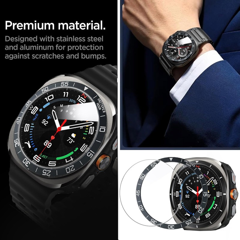 Lamshaw for Galaxy Watch Ultra 47mm Bezel Ring, Reinforced Metal