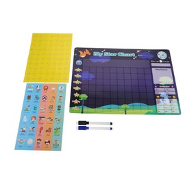 iplusmile Magnetic Behavior Chart for Reward Board with Stars Daily Schedule Chart for Home Encourages Discipline and Habits Reusable Surface Easy Attachment to Fridge