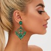 EVER FAITH Fashion Rhinestone Crystal Statement Dangle Drop Earrings, Prom