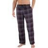 Intimo Men's Microfleece Plaid Lounge Pant, Red, L