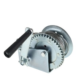 kimllier Heavy Duty Hand Winch 1200lbs Two-Way Adjustable Boat Trailer Winch with 10m 32ft Steel Cable, Crank Cable Gear Winch with Hook Fit for Boat Trailer or ATV