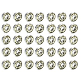 60pcs Skateboard Bearings 608ZZ Double Shielded Ball Bearings Small Bearings Replacement Parts for Longboard Roller Skates (Silver)