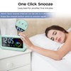 Lychee Digital Alarm Clock, Visual Color LED Screen Alarm Clock