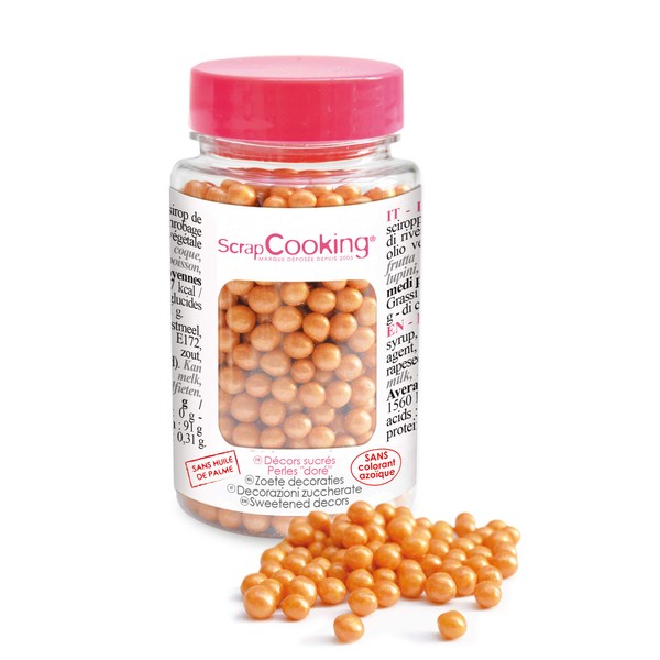 ScrapCooking Decorative Pot with Gold Pearls 55 g