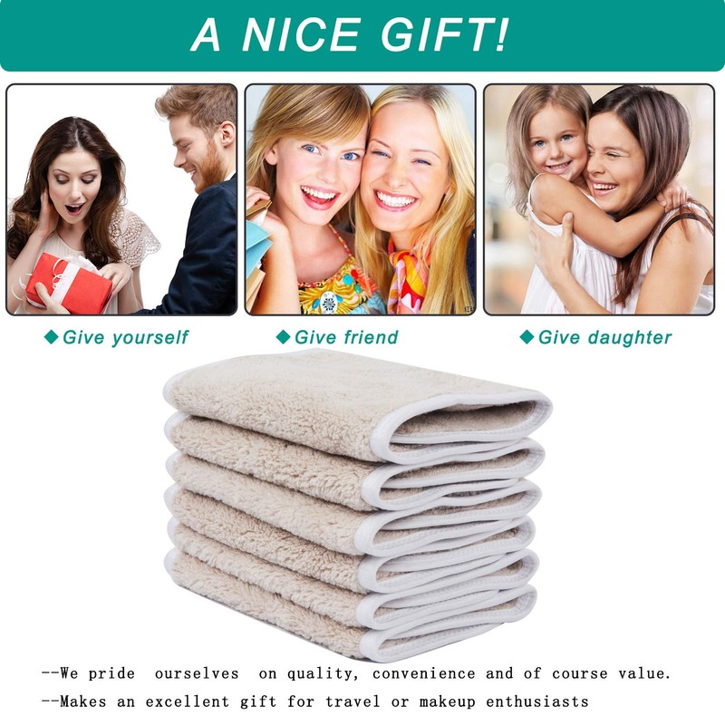 KinHwa Microfibre Face Cloths, Make-Up Remover Cloths, Washable Make-Up Wipes,