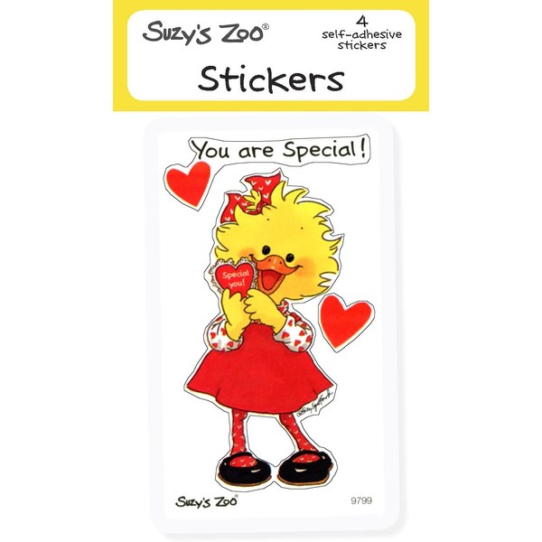 Suzy's Zoo Stickers 4-pack, "You are Special!" 10133