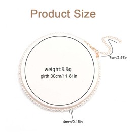 QEDBOJE Boho Imitation Pearl Necklace Simulated Vintage Festival Pearl Necklace Jewellery for Women and Girls