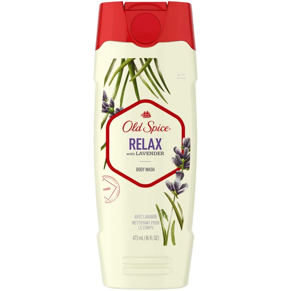 Proctor & Gamble Old Spice Mens Body Wash Relax With Lavender 16 Ounce (473ml) (2 Pack)