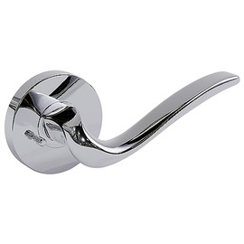Avalon C-Series Venice - Modern Door Handle Door Lever Set in Polished Chrome Finish with Privacy Pin Function