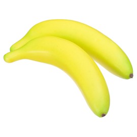 PATIKIL 2 Pcs Artificial Banana, Foam Simulation Fake Banana Lifelike Realistic Faux Fake Fruit Model for Home Kitchen Party Decoration, Photography Props