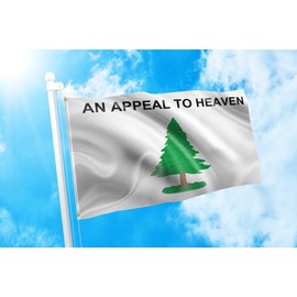 DMSE Appeal to Heaven Tree American Revolution an Appeal to God Flag 2X3 Ft Foot 100% Polyester 100D Flag UV Resistant (2' X 3' Ft Foot)