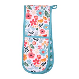 RHS Cottage Garden Organic Cotton Double Oven Gloves - Multi